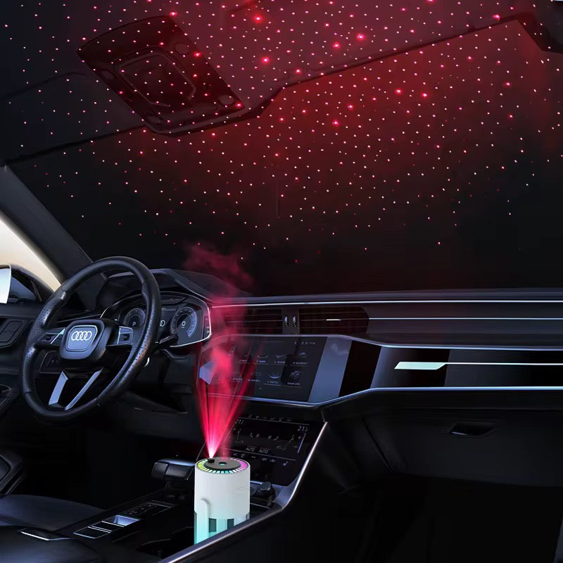Humidificateur d'Air 280 Ml avec Projection de Ciel Étoilé LED Diffuseur d'Aromathérapie Portable Projecteur d’Étoiles