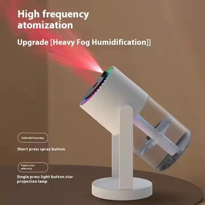 Humidificateur d'Air 280 Ml avec Projection de Ciel Étoilé LED Diffuseur d'Aromathérapie Portable Projecteur d’Étoiles
