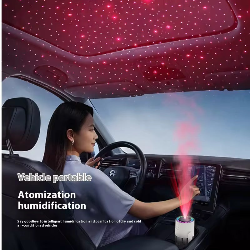 Humidificateur d'Air 280 Ml avec Projection de Ciel Étoilé LED Diffuseur d'Aromathérapie Portable Projecteur d’Étoiles