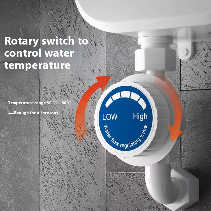 Chauffe-Eau électrique Instantané, Mini Chauffe-Eau Instantané 3500 W Avec Affichage NuméRique LED, Douche à Eau Chaude, Ensemble de Douche Thermostatique, Petite Cuisine, Salle de Bain, MéNage [Classe énergétique A]