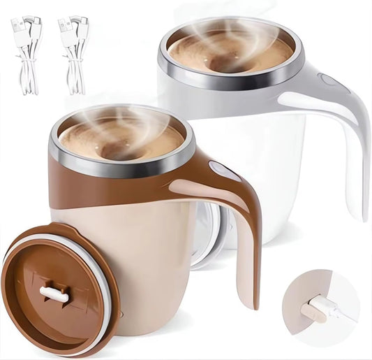 Tasse d'agitation automatique, tasse à café électrique magnétique automatique, tasse de mélange mignonne, pour remuer bureau/cuisine/voyage/café à la maison/thé/chocolat chaud/lait (café)