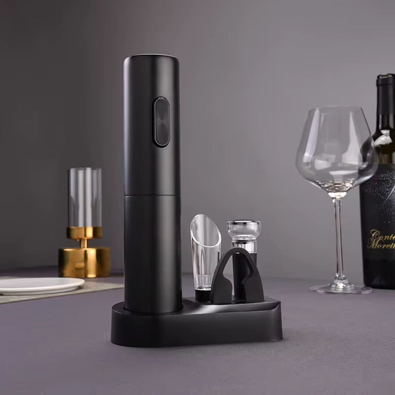 Tire Bouchon Électrique, Ouvre Bouteille Professionnel pour Vin Sans Fil Décapsuleur Automatique avec USB, Coupe-capsule, Bouchon de Bouteille de Vin et Bec Verseur, pour la maison, le restaurant