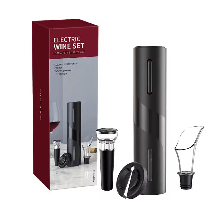 Tire Bouchon Électrique, Ouvre Bouteille Professionnel pour Vin Sans Fil Décapsuleur Automatique avec USB, Coupe-capsule, Bouchon de Bouteille de Vin et Bec Verseur, pour la maison, le restaurant