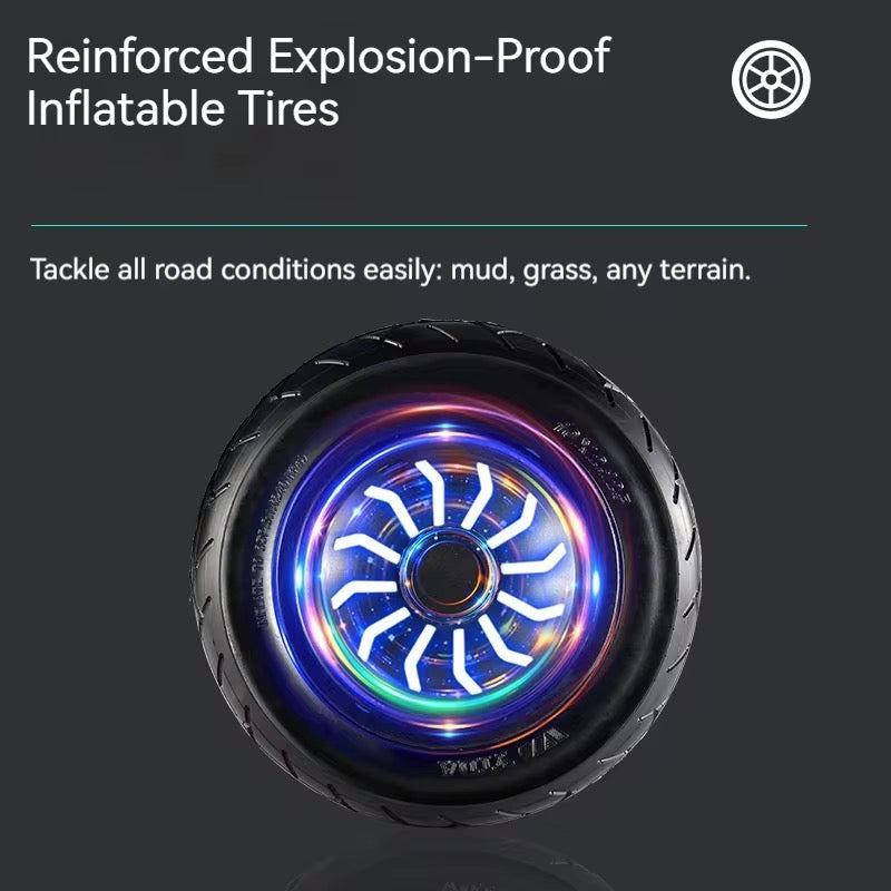 Hoverboard 6.5 Pouces Overboard, Hover Board Gyropode Tout-Terrain, Bluetooth et LED Auto-équilibré électrique Auto-équilibrage pour Enfant et Adulte