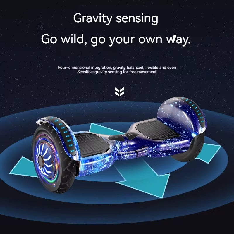 Hoverboard 6.5 Pouces Overboard, Hover Board Gyropode Tout-Terrain, Bluetooth et LED Auto-équilibré électrique Auto-équilibrage pour Enfant et Adulte